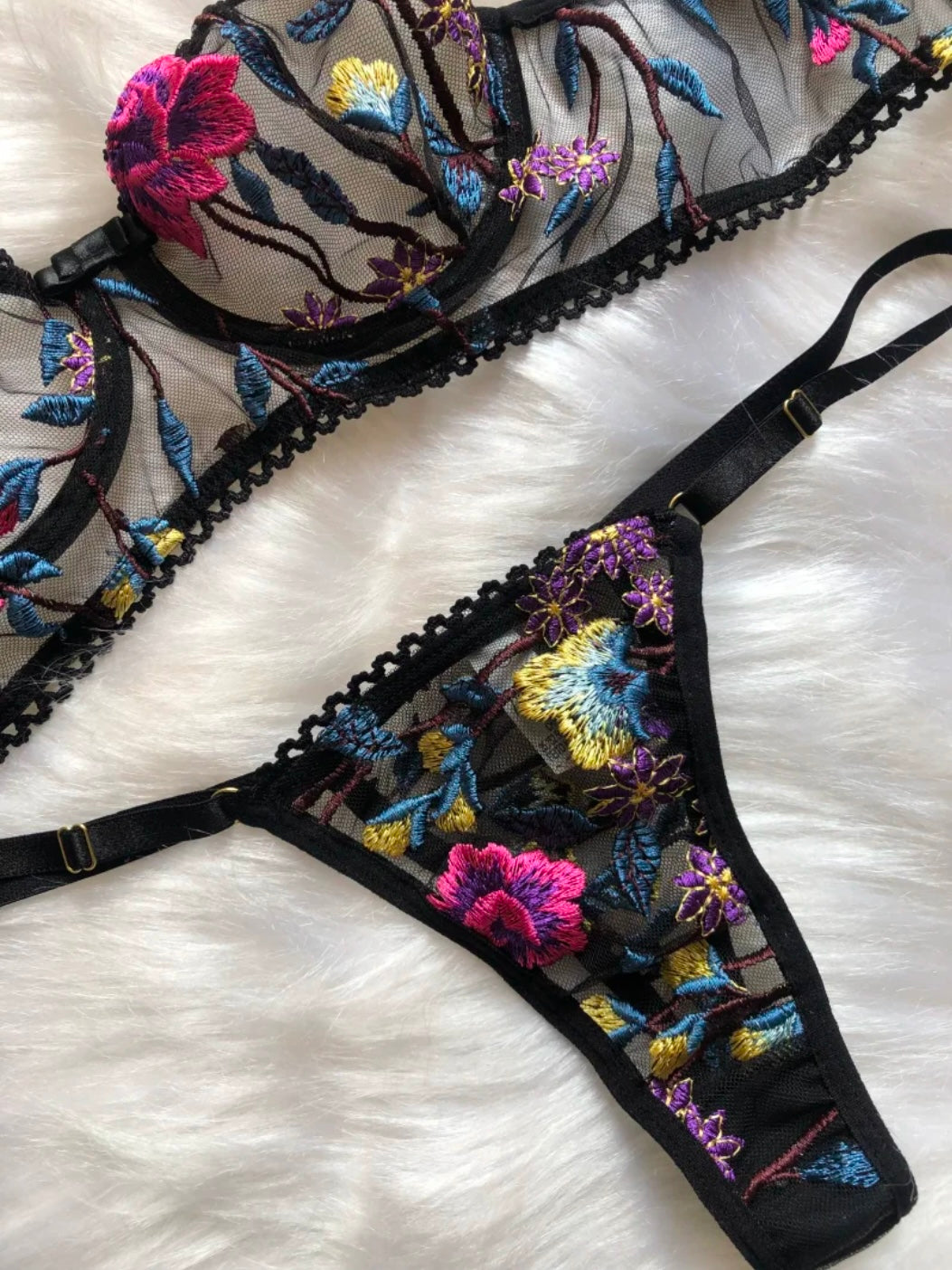 Conjunto Cecilia Preto com Pink