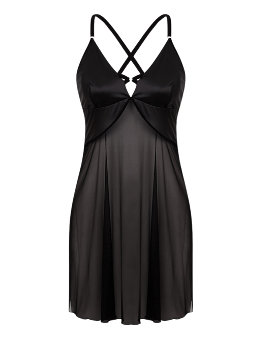 Camisola em Microfibra e Tule Love